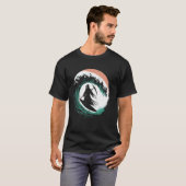 死神サーフィン – ハロウィン不気味のコスチューム・シュール Tシャツ (正面フル)