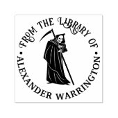 死神シルエット#2ラウンドライブラリブック名 セルフインキングスタンプ (デザイン)