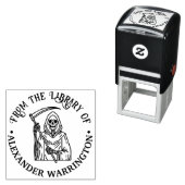 死神シルエット#3ラウンドライブラリブック名 セルフインキングスタンプ (インサイチュ)