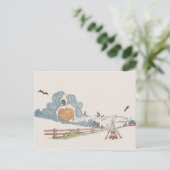 死神ジャックO'ランタンこうもりキャンプファイア ポストカード (スタンド正面)