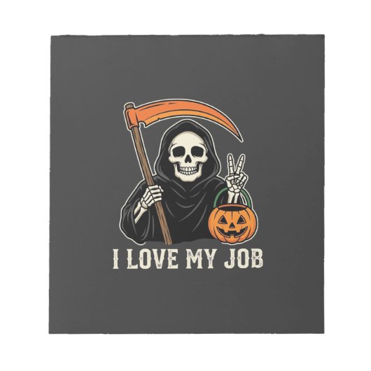 死神ジョブ大好きハロウィンデザイン ノートパッド (正面)