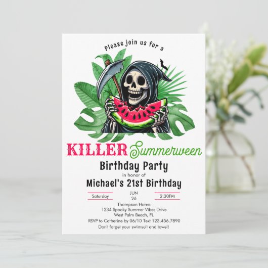 死神スイカのサマーウィンバースデーパーティー 招待状 (スタンド正面)