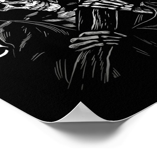 死神スカル死の死の死ゴシックホラー ポスター (角)