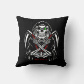 死神スキザ死のスケルトンの骨ハロウィーン クッション (裏面)