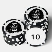 死神トランプのポーカーチップ(10の値) ポーカーチップ (積み重ね)