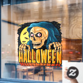 死神ドクロ ホラー ハロウィン ウィンドウサイン (カフェ窓)