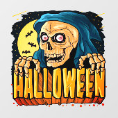 死神ドクロ ホラー ハロウィン ウィンドウサイン (シート)