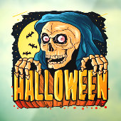 死神ドクロ ホラー ハロウィン ウィンドウサイン (シート3)
