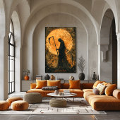 死神ハロウィンと満月とscythe ポスター