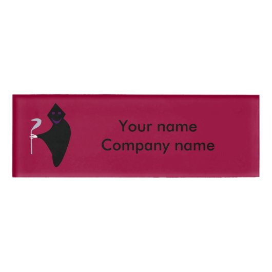 死神ハロウィンパーソナライズされた名タグ 名札 (正面)