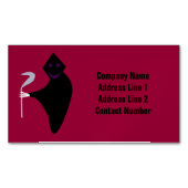 死神ハロウィンパーソナライズされた マグネット名刺 (正面)