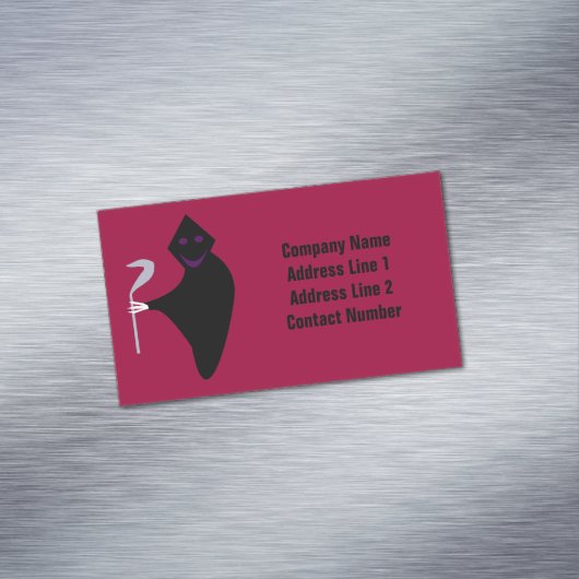 死神ハロウィンパーソナライズされた マグネット名刺 (インサイチュ)