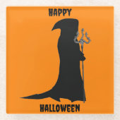 死神ハロウィーンコースター ガラスコースター (正面)