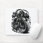 死神バイクライダーイラスト マウスパッド (マウス)