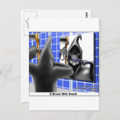死神ブラシW/Death Teesマおもしろいグ&ギフト ポストカード (正面/裏面)