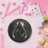 死神ブラックハロウィングランジの衣装パーティー ペーパープレート (パーティー)