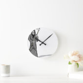 死神ベクトルスケッチ ラウンド壁時計 (ホーム)