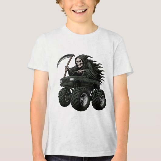 死神モンスタートラック トライブレンドTシャツ (正面)