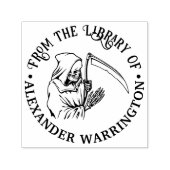 死神ラインアート#3ラウンドライブラリブック名 セルフインキングスタンプ (デザイン)