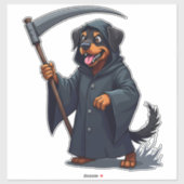 死神ロットワイラー犬 シール (シート)