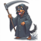 死神ロットワイラー犬 シール (正面)