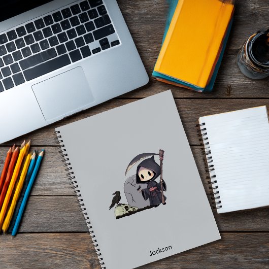 死神不気味墓地クロウゴシックハロウィーン ノートブック