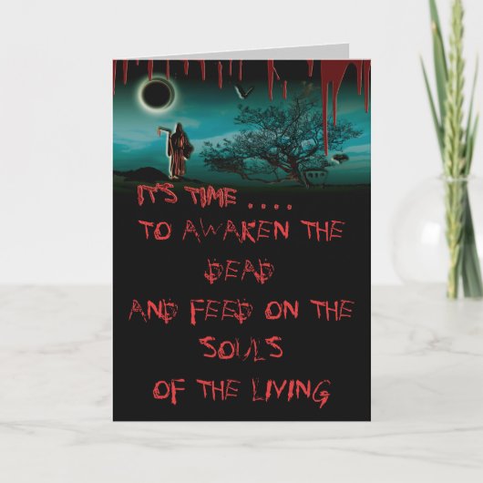 死神血ハロウィーンカード カード (正面)