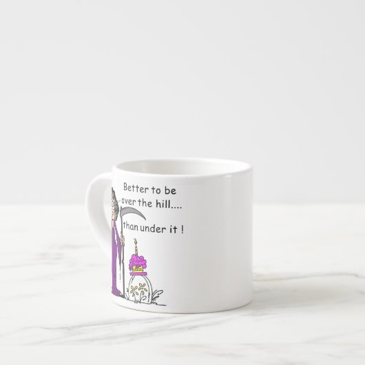 死神誕生日ユーモア エスプレッソカップ (正面左)