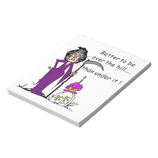 死神誕生日ユーモア ノートパッド (回転)