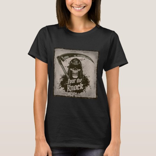 死神 ノックに怯えろ Tシャツ (正面)