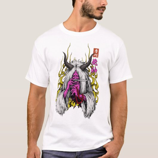 死神 日本の鬼 オニ デーモン Tシャツ (正面)