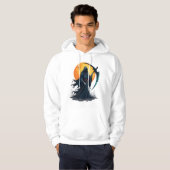 死神+鎌 � ハロウィンの怖いTシャツ パーカ (正面フル)