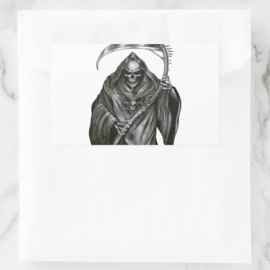 死神 長方形シール (バッグ)