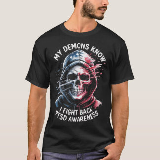 死神 PTSD 私の悪魔は私がメンタルヘルスの闘いを知っている A Tシャツ