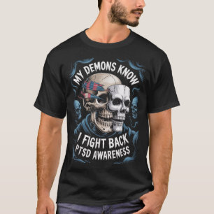死神Ptsd私の悪魔は私が精神的な健康Aと戦うことを知っている Tシャツ