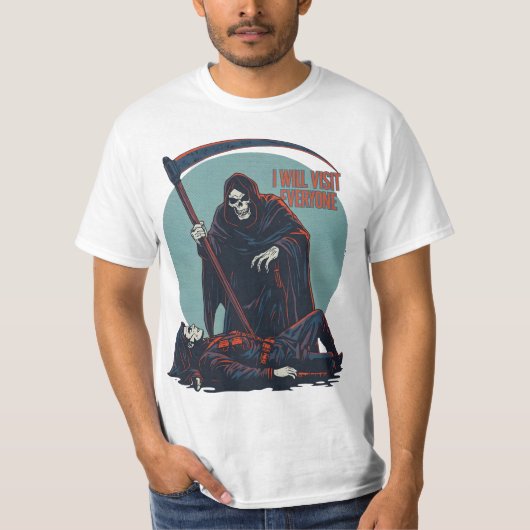 死神Tシャツ – “I Will Visit Everyone Tシャツ (正面)