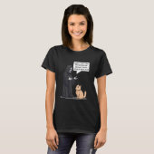 死神VS猫 笑える子猫ジョーク Tシャツ (正面フル)