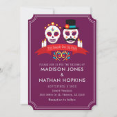 死糖スカルマゼンタ結婚の日 招待状 (正面)