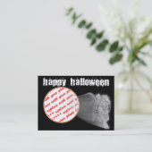 死紙に乗るハロウィーンのフォトフレーム 名刺 (スタンド正面)