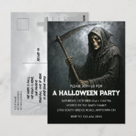 死紙ハローウィンパーティ招待状葉書 ポストカード