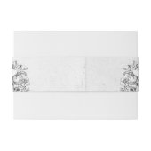 死結婚ぬまでゴシックのフローラスカル 招待状ベリーバンド (裏面例)