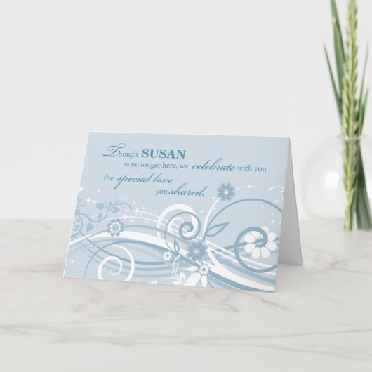 死結婚後未亡人の命日 カード (正面)