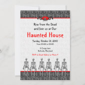 死者からのハロウィンのお化け屋敷の上昇 招待状 (裏面)