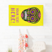 死者のあなたの文字のメキシコ砂糖のスカル日 横断幕 (インサイチュ)