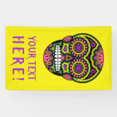 死者のあなたの文字のメキシコ砂糖のスカル日 横断幕 (横)