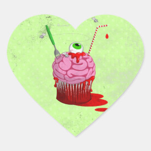 死者のカップケーキ ハートシール