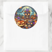 死者のハロウィーンの日 ラウンドシール (バッグ)