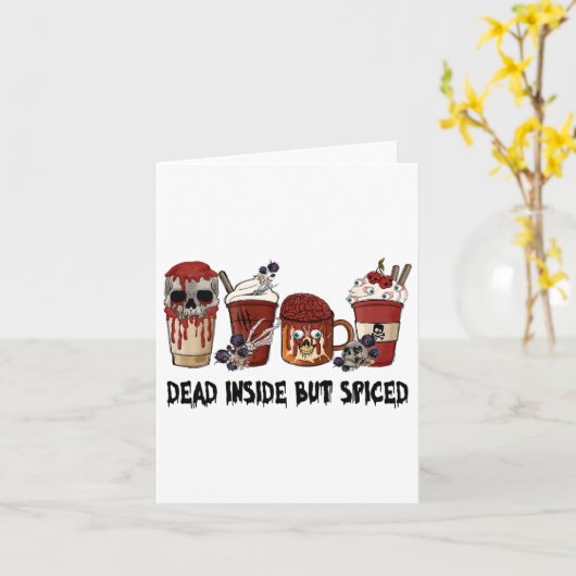 死者の中だがスパイス感謝の感謝祭秋 カード (黄色い花)