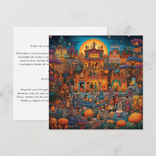 『死者の協奏曲』 招待状 (正面/裏面)