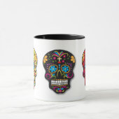 死者の多彩な砂糖のスカル日 マグカップ (中央)